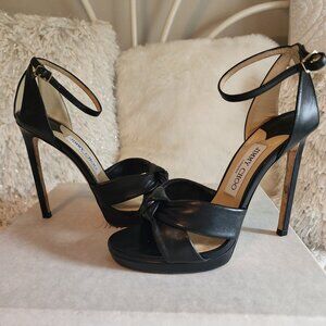 Jimmy Choo Rosie Black Sandals Size 7.5